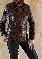 Куртка жіноча коричнева з натуральної шкіри 44-46