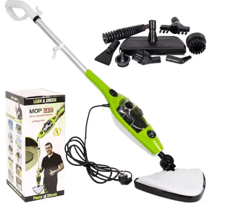 Універсальна парова швабра 10в1 CleanFix Steam Power Mop 10X ручний пароочисник-щітка для збирання, фото 1