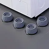 Підставки для пральної машинки антивібраційні, універсальні гумові підставки для техніки 4 шт, фото 6