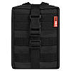 Чорна тактична аптечка зі швидким скиданням та кріпленням МОЛЕ (Cordura 1000D), фото 3