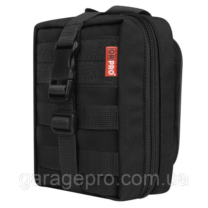Чорна тактична аптечка зі швидким скиданням та кріпленням МОЛЕ (Cordura 1000D)