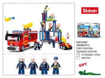 Конструктор Слубан пожарный транспорт M38-B0967 G-Rich