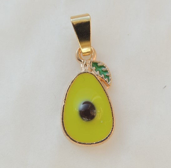 Кулон подвеска Liresmina Jewelry Половинка Авокадо 1.2 см золотистый