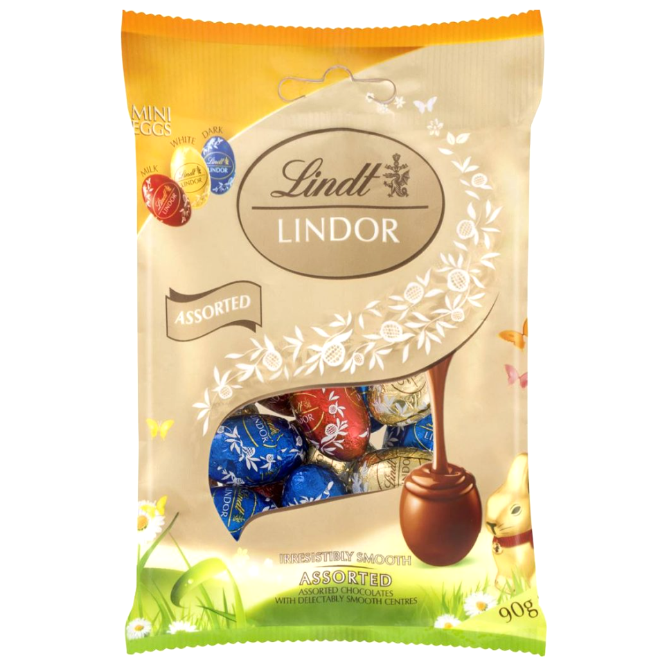 Шоколадні яйця Lindt Lindor Mini Assorted Easter Egg Bag 90г