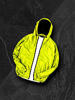Мужская куртка весенняя летная ветровка плащовка желтая люкс качество