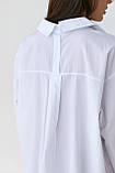 Жіноча довга сорочка з напівкруглим низом — небесно-блакитний колір, L (є розміри), фото 4
