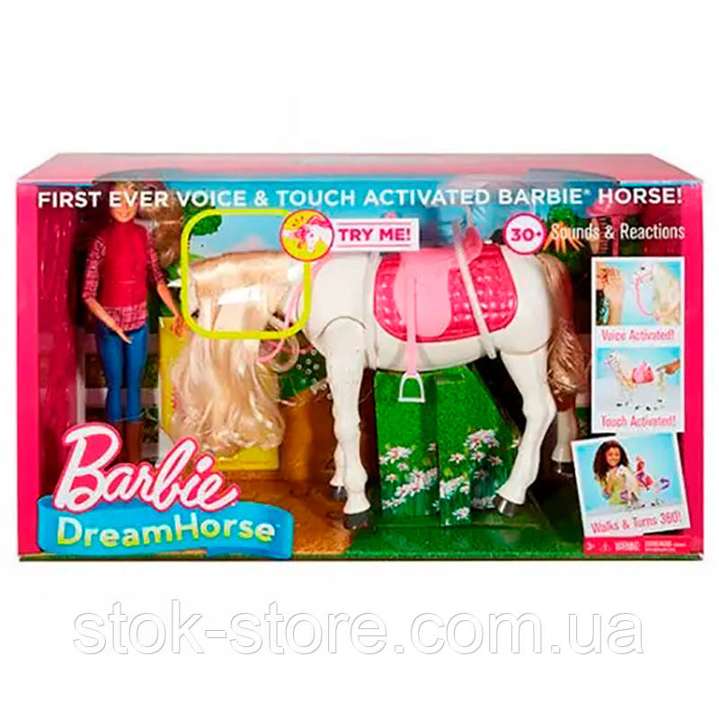 Игровой набор Барби Всадница и Интерактивная Лошадь Мечты - Barbie Dreamhouse FRV36 - фото 2 - id-p1793670649