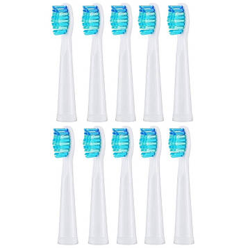 Насадки для звукової зубної щітки Seago SG-507/515/551/575/910/958/949 White 10 штук
