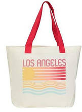 Містка та легка пляжна сумка Esmara Los Angeles бежева
