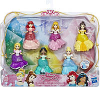 Disney Princess Royal Clips Набор принцесс с платьями клипс 6 шт E5094 Hasbro