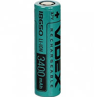 Аккумулятор (Батарея) Videx 18650 Li-Ion 3400mAh (без защиты)