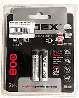 Акумулятор (Батарея) Videx AAA 800 mAh 2шт Ni-MH