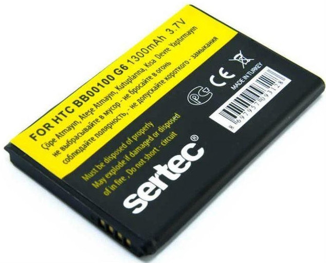 Аккумулятор (Батарея) Sertec для BB00100 для HTC Legend / G6 / Wildfire / G8 / A3333 / A6363 / A6388 (1300 - фото 1 - id-p1772852522