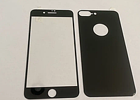 Стекло (защитное) екрана iPhone 8+ 3D 2in1 Черный+Черный (комплект 2 шт)