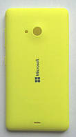 Задняя крышка для Microsoft Nokia 535 Lumia Dual SIM желтая