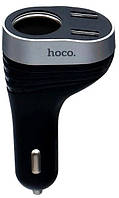 Автомобильный розветвитель для прикуривателя Hoco Z29 2xUsb 3.1A Черный