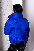 Женская короткая куртка ЭЛЕКТРИК весна-осень, воротник-стойка. Весенняя куртка электрик. Размер XL