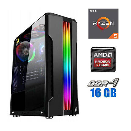 Новий ПК MT/ Ryzen 5 3600/ 16 GB RAM/ 500 GB SSD/ Radeon RX 6600 8GB/ 500W, фото 1
