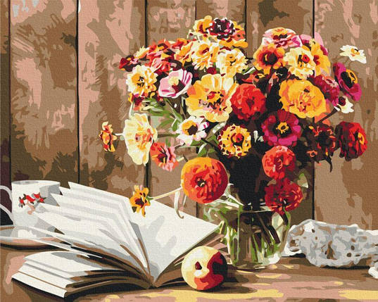 BS52766 Картина за номерами Книжковий натюрморт 40 х 50 см, Без коробки, фото 1