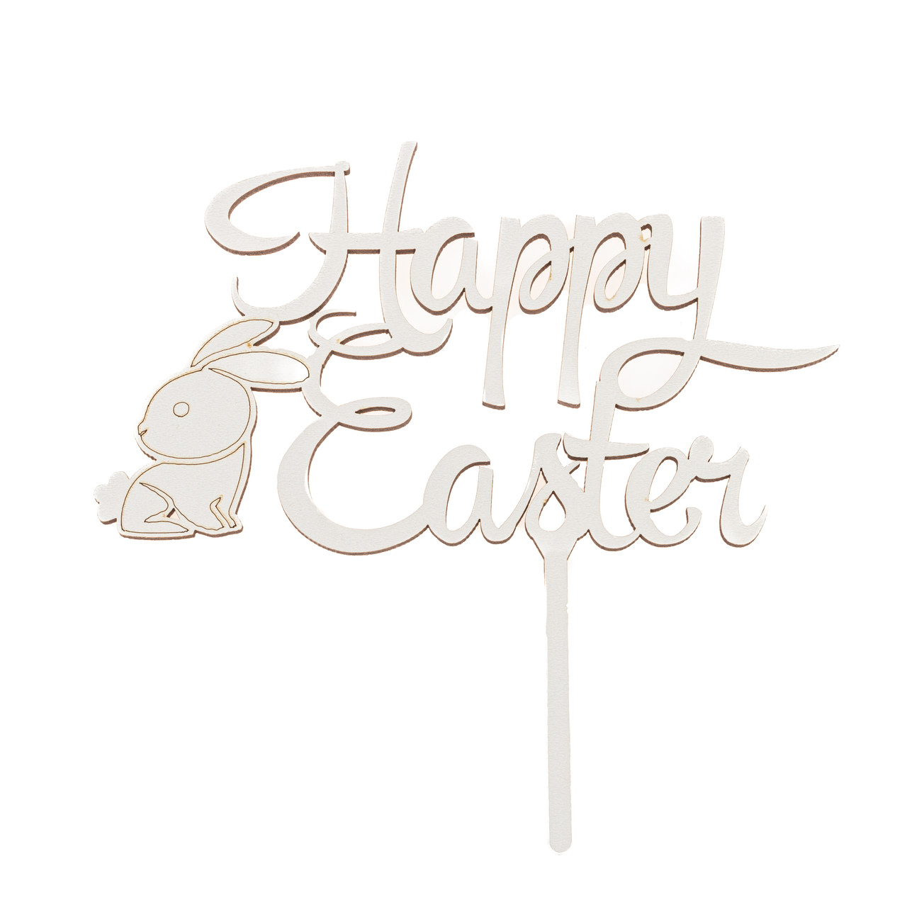 Топпер "Happy Easter" із зайчиком (ХДВ 3мм)