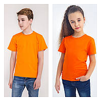 Футболка детская оранжевая мальчику и девочке , на физкультуру в садик и школу, детские футболки оранжевые