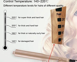 Плойка спіральна 2 в 1 Hair Curling Iron WA-1 Спіральний випрямляч для волосся, фото 5
