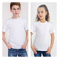 Детская белая однотонная футболка мальчику и девочке , футболки белого цвета детские все размеры
