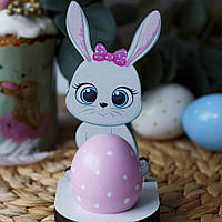 Пасхальная подставка для яиц Пасхальный кролик девочка