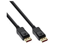 Кабель монітора-сигнальний DisplayPort M/M 1.0m InLine (77.P1.7201) v1.4 8K@60Hz D=6.0mm 3xS HDR Cu