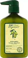 Шампунь на основі оливкової олії Chi Olive Organics Hair And Body Shampoo Body Wash 340мл