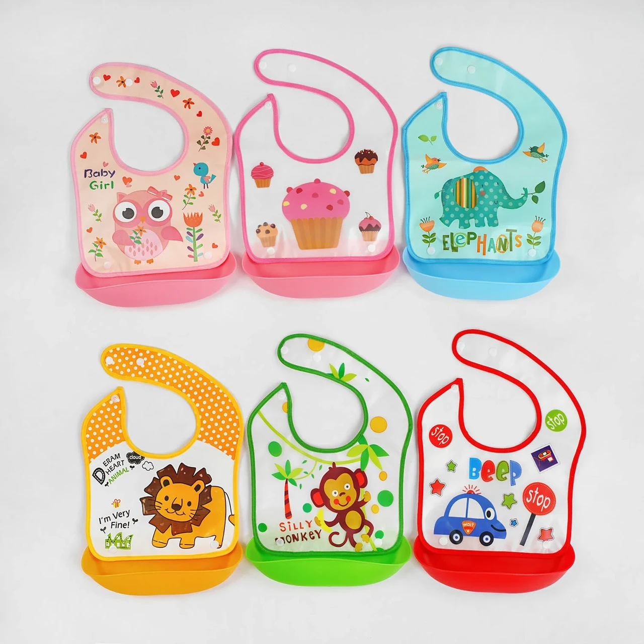 Нагрудник C 56408 мікс видів, з'ємне поглиблення, в пакеті, фото 1