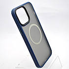 Чохол накладка Metal Buttons з MagSafe для iPhone 13 Pro Max Blue, фото 2