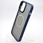 Чохол накладка Metal Buttons з MagSafe для iPhone 13 Pro Max Blue, фото 3