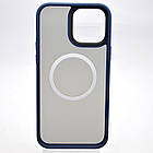 Чохол накладка Metal Buttons з MagSafe для iPhone 13 Pro Max Blue, фото 6