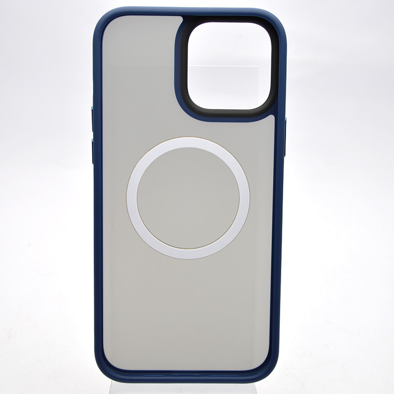 Чохол накладка Metal Buttons with MagSafe для iPhone 13 Pro Max Blue, фото 6