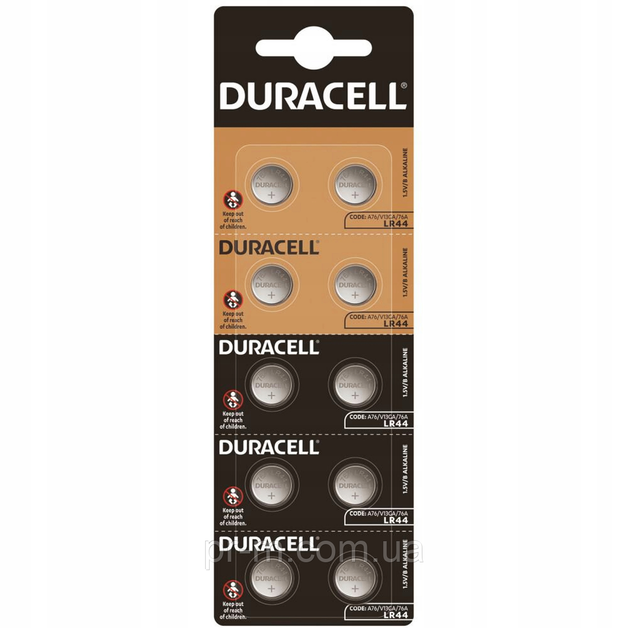 Батарейка Duracell LR44/AG13/А76/V13GA (ціна за 1 батарейку)