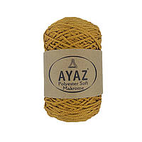 Ayaz Polyester Soft Makrome (Аяз Макроме) № 1111 горчица (Пряжа макраме, для сумок)