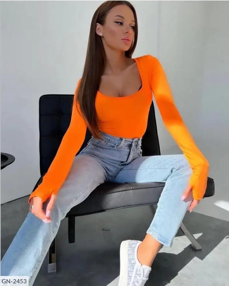 Помарачева кофта з декольте, фото 1