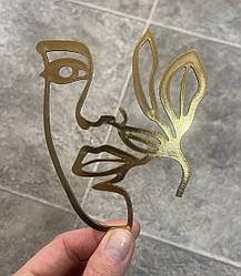 Топер з ламінованого картону "Силует обличчя №5"