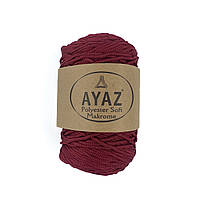 Ayaz Polyester Soft Makrome (Аяз Макроме) № 2175 темно червоний (Пряжа макраме, для сумок)