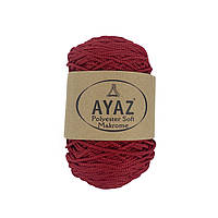 Ayaz Polyester Soft Makrome (Аяз Макроме) № 1251 червоний (Пряжа макраме, для сумок)
