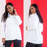 Рубашка женская батал с рукавами трансформерами