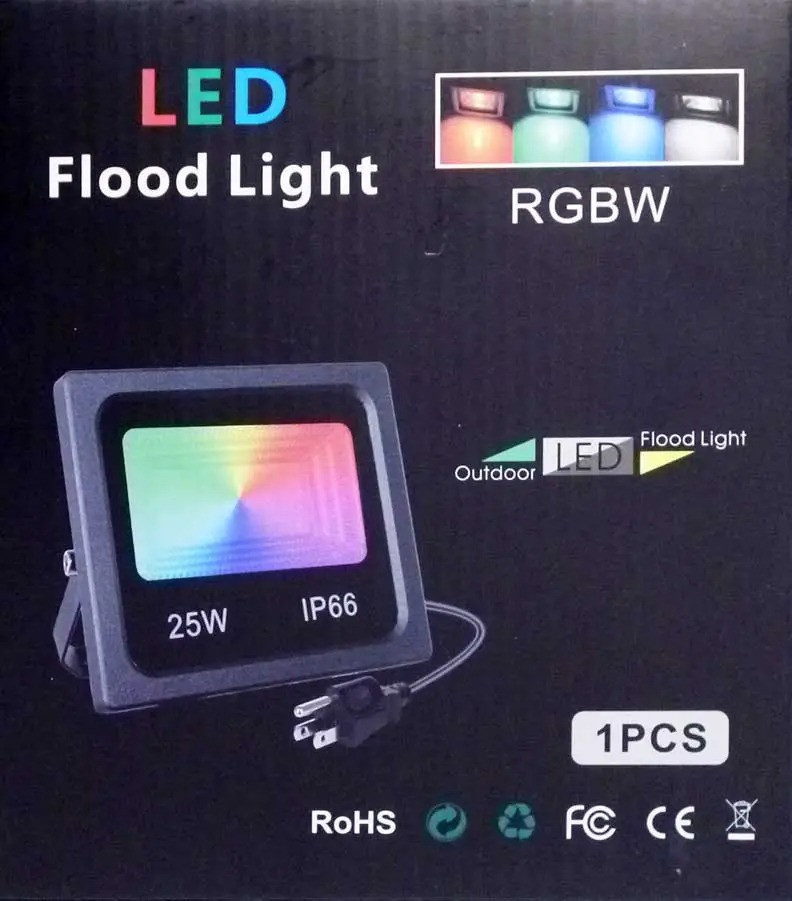 Прожектор RGB SMART LED 25 W IP66 bluetooth із застосунком