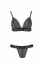Комплект білизни Passion Exclusive GLAMISS SET S/M, black, фото 3
