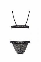 Комплект білизни Passion Exclusive GLAMISS SET S/M, black, фото 4