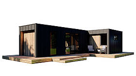 Модульний будинок 11,0х5,0м High Tech House 12 в стилі хай-тек від виробника ThermoWood Production