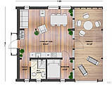 Барнхаус, модульний будинок 9,2х8,0м Barn House 02 від виробника ThermoWood Production, фото 8