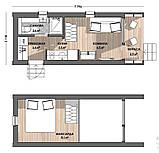 Барнхаус, модульний будинок 7,8х3,2м Barn House 03 від виробника ThermoWood Production, фото 7