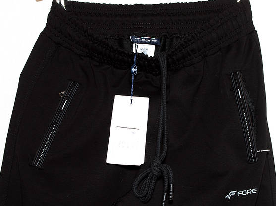Спортивні штани чоловічі чорні Fore 9697 M,L,XL,XXL,3XL XL, фото 3