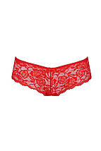 Трусики-бразиліана з квіткового мережива Passion RAJA THONG S/M, red, фото 5